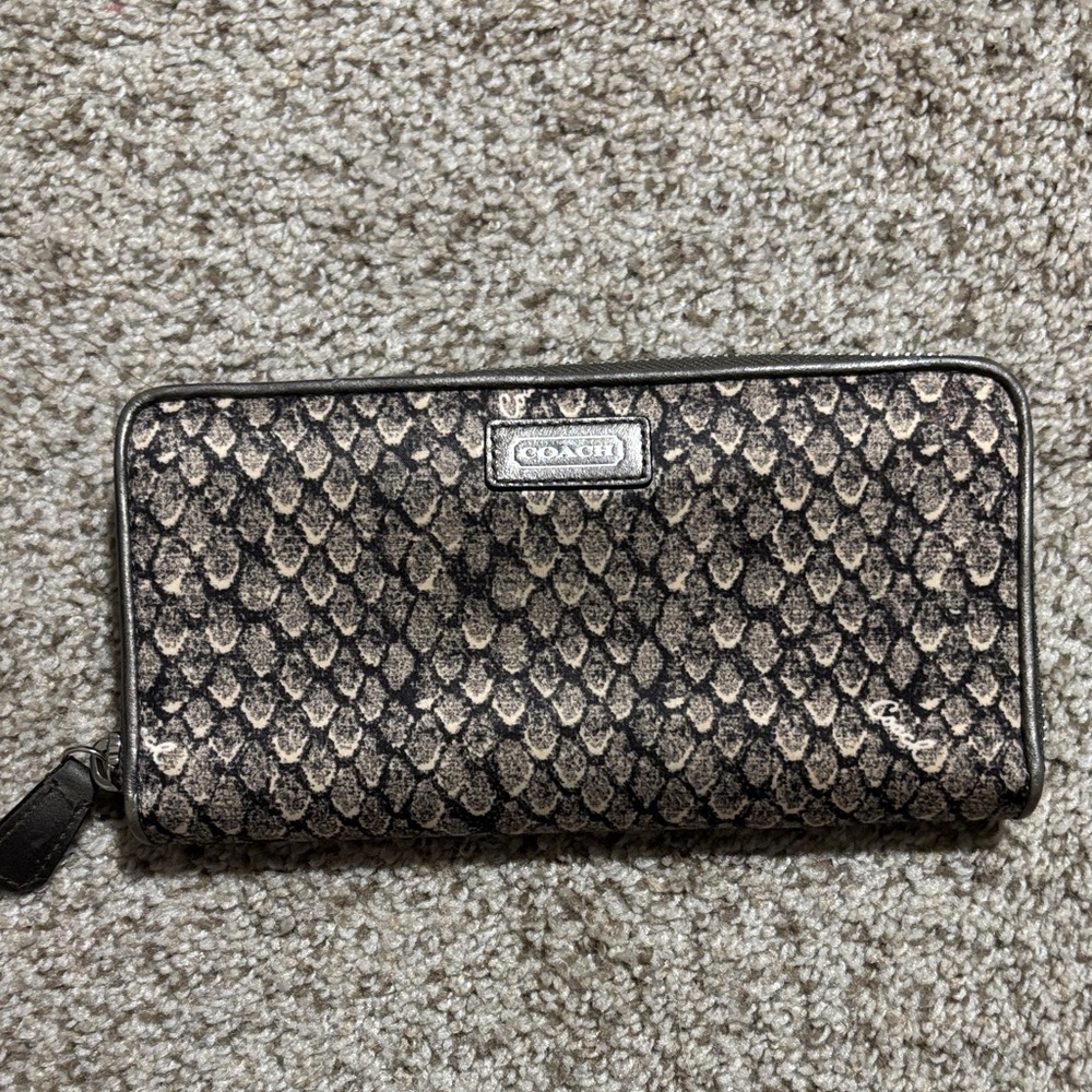 Coach Snake Print Wallet